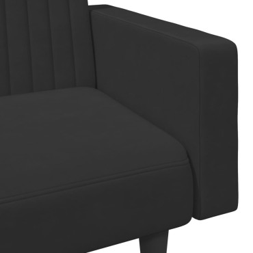 vidaXL Σετ Σαλονιού 2 τεμ. Μαύρο Βελούδινο 220x84,5x69cm  Διθέσιος