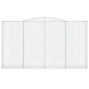 vidaXL Συρματοκιβώτια Τοξωτά 9 τεμ. 400x30x220/240 εκ. Γαλβαν. Ατσάλι