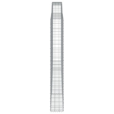 vidaXL Συρματοκιβώτια Τοξωτά 9 τεμ. 400x30x220/240 εκ. Γαλβαν. Ατσάλι