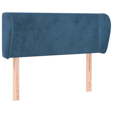 vidaXL Κεφαλάρι με Πτερύγια Σκούρο Μπλε 103x23x78/88cm Βελούδινο 1 τεμ.