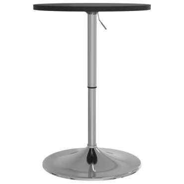 vidaXL Τραπέζι Μπαρ Μαύρο 50x50x90cm Επ. Ξύλο / Επιχρωμιωμένο Ατσάλι 1 τεμ.