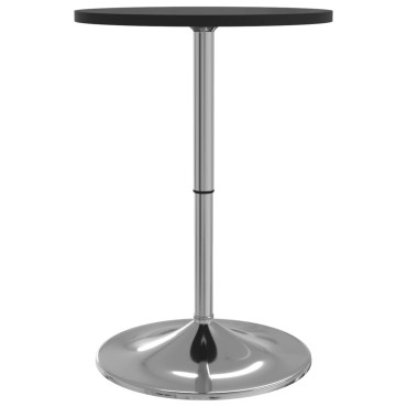 vidaXL Τραπέζι Μπαρ Μαύρο 50x50x90cm Επ. Ξύλο / Επιχρωμιωμένο Ατσάλι 1 τεμ.