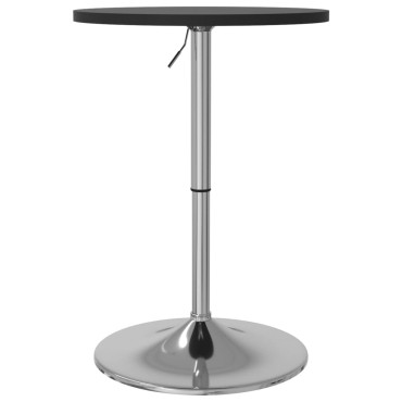 vidaXL Τραπέζι Μπαρ Μαύρο 50x50x90cm Επ. Ξύλο / Επιχρωμιωμένο Ατσάλι 1 τεμ.