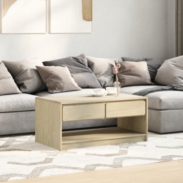 vidaXL Τραπέζι Σαλονιού SAUDA Χρ. Δρυός 99x55x45cm Μασίφ Ξύλο Πεύκου 1 τεμ.
