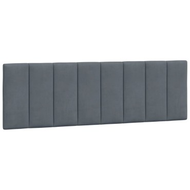 vidaXL Πλαίσιο Κρεβατιού με LED Σκούρο Γκρι 160x200 εκ. Βελούδινο