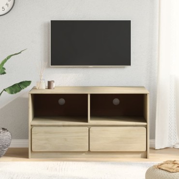 vidaXL Έπιπλο Τηλεόρασης SAUDA Χρώμα Δρυός 99x43x55cm Μασίφ Πεύκο