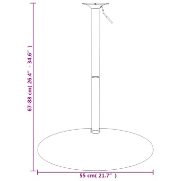 vidaXL Βάση Τραπεζιού Μπαρ 45x90cm από Επιχρωμιωμένο Ατσάλι
