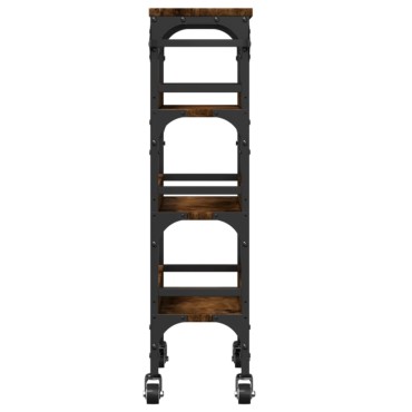 vidaXL Τρόλεϊ Κουζίνας Καπνιστή Δρυς 53x20x76cm Επεξεργασμένο Ξύλο 1 τεμ.
