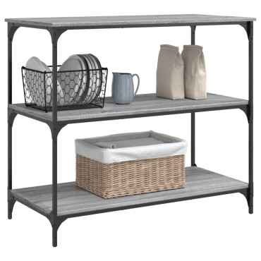 vidaXL Τρόλεϊ Κουζίνας Sonoma Γκρι 102x50x95cm Επεξεργασμένο Ξύλο 1 τεμ.