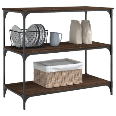 vidaXL Τρόλεϊ Κουζίνας Καφέ Δρυς 102x50x95cm Επεξεργασμένο Ξύλο 1 τεμ.