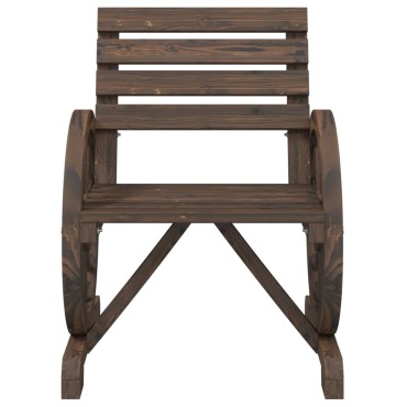 vidaXL Καρέκλες Κήπου 2 τεμ. 58x58x78,5cm από Μασίφ Ξύλο Ελάτης Διθέσιος