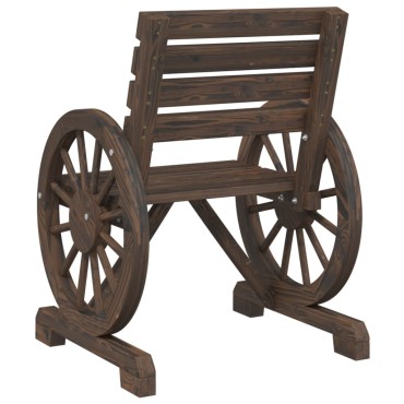 vidaXL Καρέκλες Κήπου 2 τεμ. 58x58x78,5cm από Μασίφ Ξύλο Ελάτης Διθέσιος