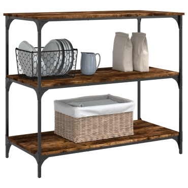 vidaXL Τρόλεϊ Κουζίνας Καπνιστή Δρυς 102x50x95cm Επεξ. Ξύλο 1 τεμ.