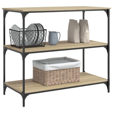 vidaXL Τρόλεϊ Κουζίνας Sonoma Δρυς 102x50x95cm Επεξεργασμένο Ξύλο 1 τεμ.