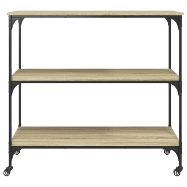 vidaXL Τρόλεϊ Κουζίνας Sonoma Δρυς 102x50x95cm Επεξεργασμένο Ξύλο 1 τεμ.