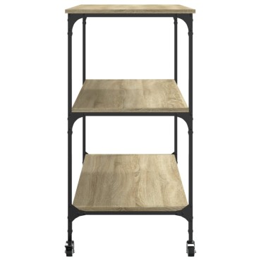 vidaXL Τρόλεϊ Κουζίνας Sonoma Δρυς 102x50x95cm Επεξεργασμένο Ξύλο 1 τεμ.