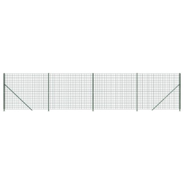 vidaXL Συρματόπλεγμα Περίφραξης Πράσινο 2,2x10 μ. με Βάσεις Φλάντζα