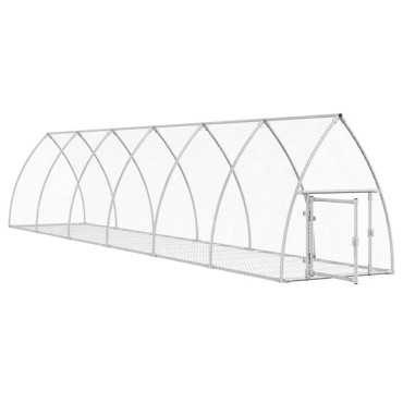 vidaXL Κλουβί Κουνελιών Ασημί 600x105x120 εκ. από Γαλβανισμένο Χάλυβα