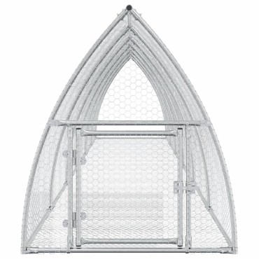 vidaXL Κλουβί Κουνελιών Ασημί 600x105x120 εκ. από Γαλβανισμένο Χάλυβα
