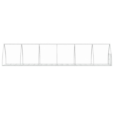 vidaXL Κλουβί Κουνελιών Ασημί 600x105x120 εκ. από Γαλβανισμένο Χάλυβα