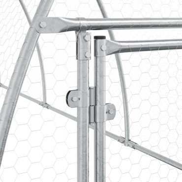 vidaXL Κλουβί Κουνελιών Ασημί 600x105x120 εκ. από Γαλβανισμένο Χάλυβα