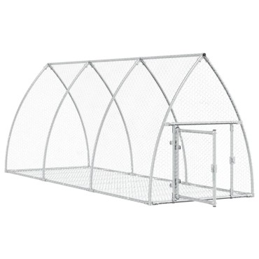 vidaXL Κλουβί Κουνελιών Ασημί 300x105x120 εκ. από Γαλβανισμένο Χάλυβα