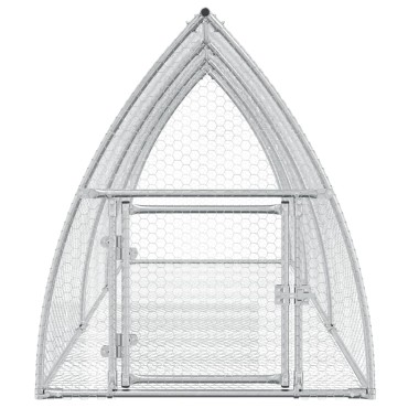 vidaXL Κλουβί Κουνελιών Ασημί 300x105x120 εκ. από Γαλβανισμένο Χάλυβα