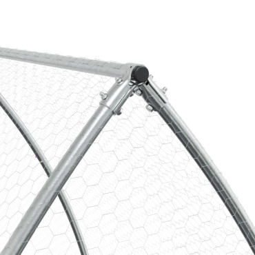 vidaXL Κλουβί Κουνελιών Ασημί 300x105x120 εκ. από Γαλβανισμένο Χάλυβα