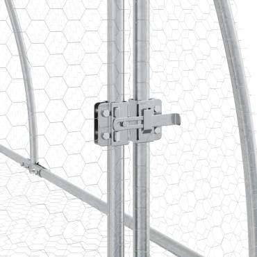 vidaXL Κλουβί Κουνελιών Ασημί 300x105x120 εκ. από Γαλβανισμένο Χάλυβα