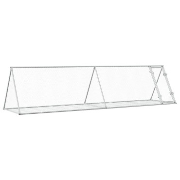 vidaXL Κλουβί Κουνελιών Ασημί 400x105x91 εκ. από Γαλβανισμένο Χάλυβα