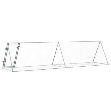 vidaXL Κλουβί Κουνελιών Ασημί 400x105x91 εκ. από Γαλβανισμένο Χάλυβα