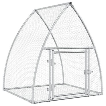 vidaXL Κλουβί Κουνελιών Ασημί 100x105x120 εκ. από Γαλβανισμένο Χάλυβα
