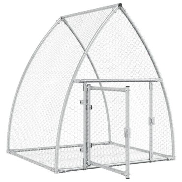 vidaXL Κλουβί Κουνελιών Ασημί 100x105x120 εκ. από Γαλβανισμένο Χάλυβα