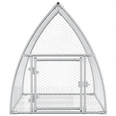 vidaXL Κλουβί Κουνελιών Ασημί 100x105x120 εκ. από Γαλβανισμένο Χάλυβα