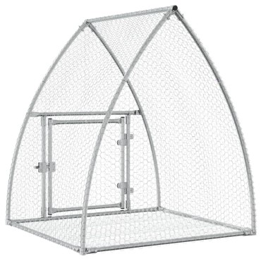 vidaXL Κλουβί Κουνελιών Ασημί 100x105x120 εκ. από Γαλβανισμένο Χάλυβα