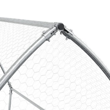 vidaXL Κλουβί Κουνελιών Ασημί 100x105x120 εκ. από Γαλβανισμένο Χάλυβα