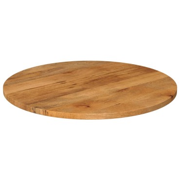 vidaXL Επιφάνεια Τραπεζιού Στρογγυλή 80x2,5cm Μασίφ Ξύλο Μάνγκο 1 τεμ.