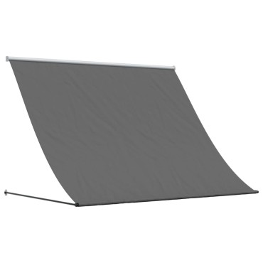 vidaXL Τέντα Συρόμενη Ανθρακί 250 x 150 εκ. από Ύφασμα και Ατσάλι