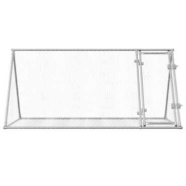 vidaXL Κλουβί Κουνελιών Ασημί 200x105x91 εκ. από Γαλβανισμένο Χάλυβα