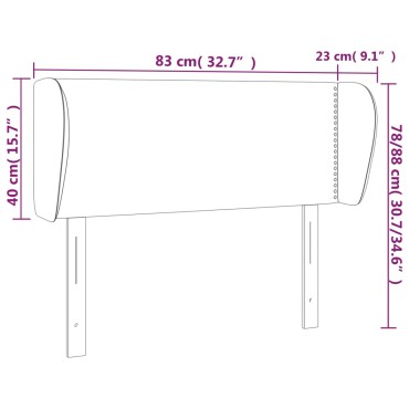 vidaXL Κεφαλάρι με Πτερύγια Taupe 83x23x78/88cm Υφασμάτινο 1 τεμ.