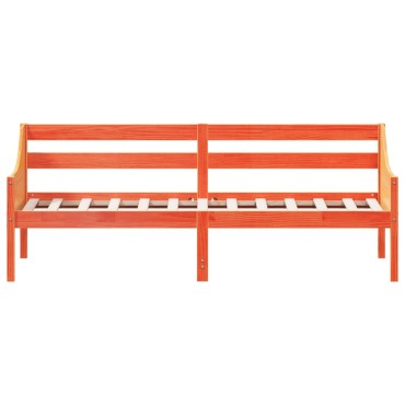 vidaXL Καναπές Κρεβάτι Χωρίς Στρώμα Καφέ 90x200 εκ. Μασίφ Ξύλο Πεύκου