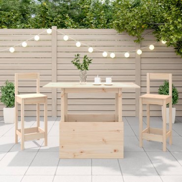 vidaXL Τραπέζι Κήπου 100x50x75cm από Μασίφ Ξύλο Πεύκου