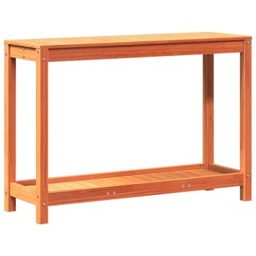 vidaXL Τραπέζι Κηπουρικής με Ράφι Καφέ 108x35x75εκ. Μασίφ Ξύλο Πεύκου