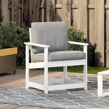 vidaXL Καρέκλα Κήπου Λευκή 62x56x77cm Μασίφ Ξύλο Πεύκου