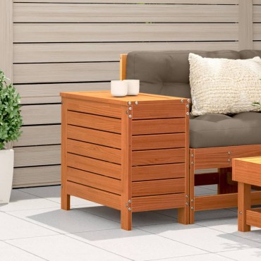 vidaXL Υποπόδιο Κήπου Καφέ Κεριού 62x31,5x52cm Μασίφ Ξύλο Πεύκου 1 τεμ. Γωνιακός