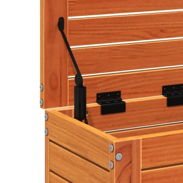 vidaXL Υποπόδιο Κήπου Καφέ Κεριού 62x31,5x52cm Μασίφ Ξύλο Πεύκου 1 τεμ. Γωνιακός