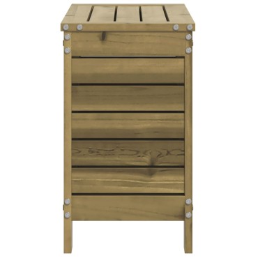 vidaXL Υποπόδιο Κήπου 62x31,5x52cm από Εμποτισμένο Ξύλο Πεύκου 1 τεμ. Γωνιακός
