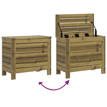 vidaXL Υποπόδιο Κήπου 62x31,5x52cm από Εμποτισμένο Ξύλο Πεύκου 1 τεμ. Γωνιακός