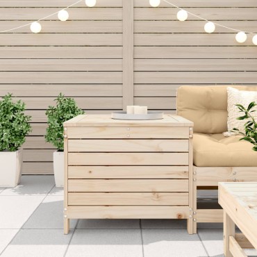 vidaXL Υποπόδιο Κήπου 62x63,5x53,5cm από Μασίφ Ξύλο Πεύκου 1 τεμ. Γωνιακός