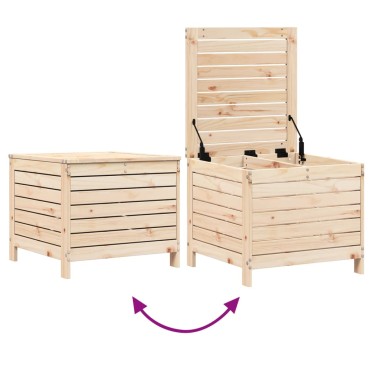 vidaXL Υποπόδιο Κήπου 62x63,5x53,5cm από Μασίφ Ξύλο Πεύκου 1 τεμ. Γωνιακός